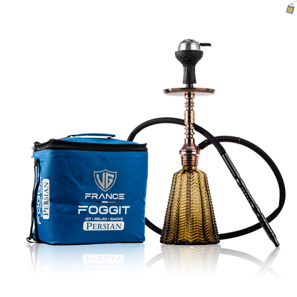 Persian Jewel Hookah with Bag - Bronze Stem / Grey Base