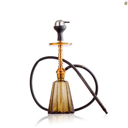 Persian Jewel Hookah with Bag - Gold Stem / Grey Base