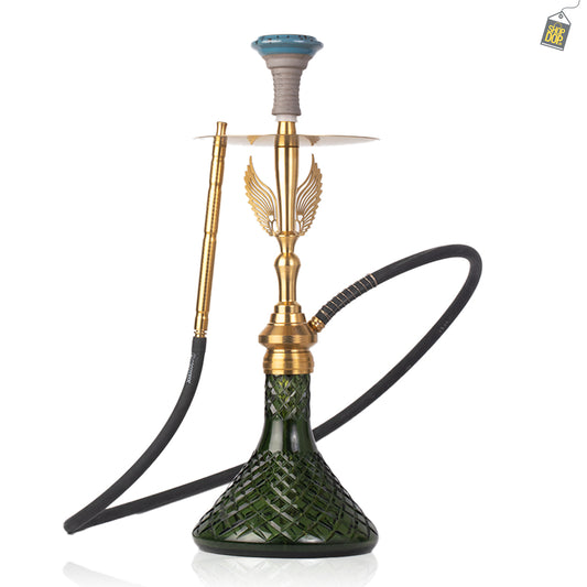 COCOYAYA Phantom Hookah - Golden Stem / Green Base