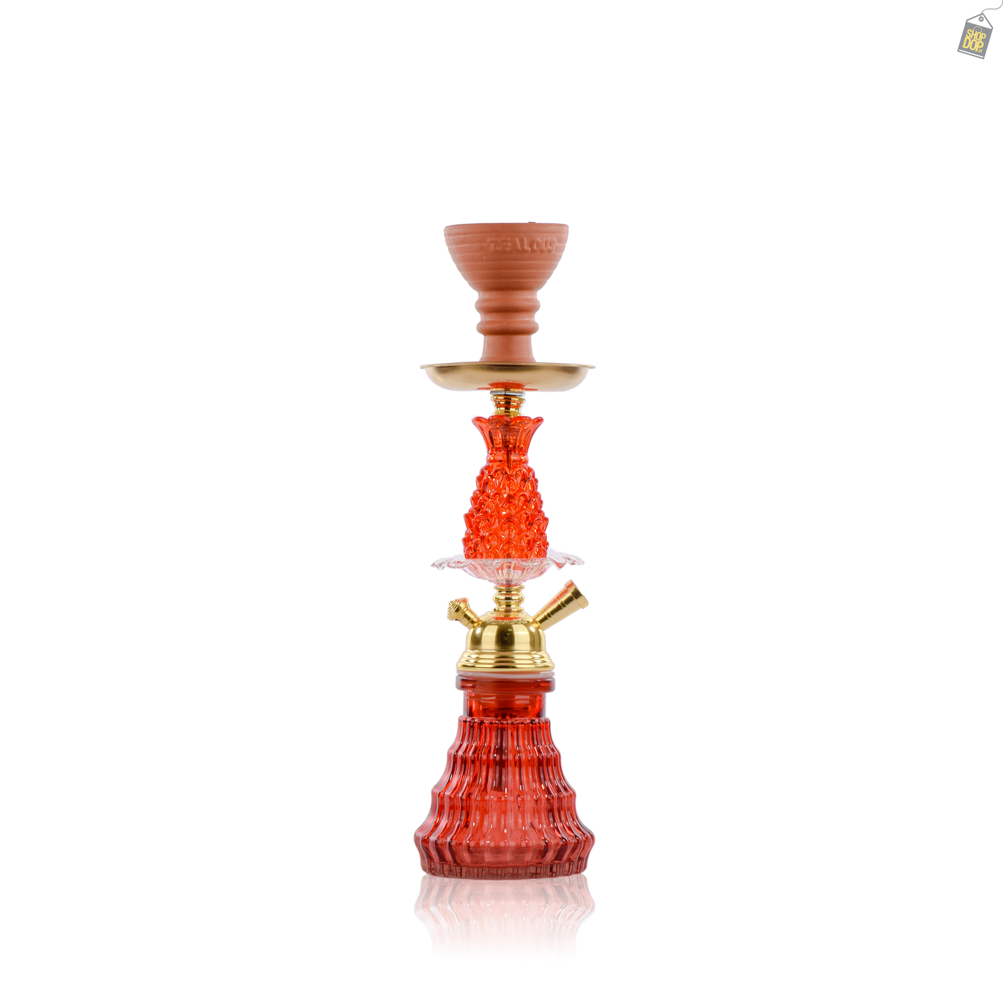 Pineroot Pumpkin Hookah - Red