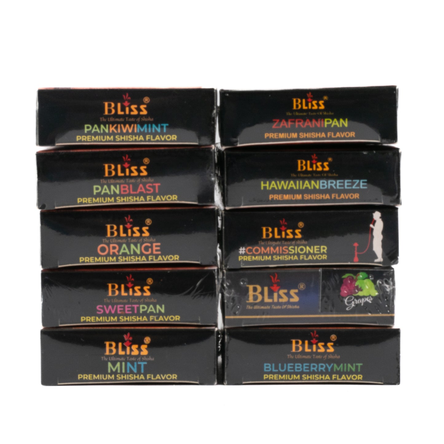 Combo - Different Bliss Hookah Flavors - 50g (Pack of 10)