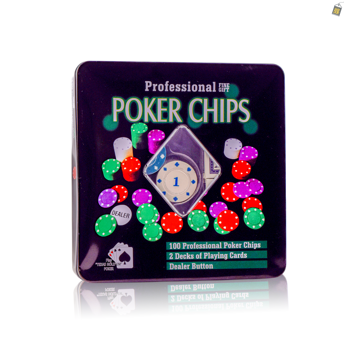Poker Set 100 Chips with Metal Case