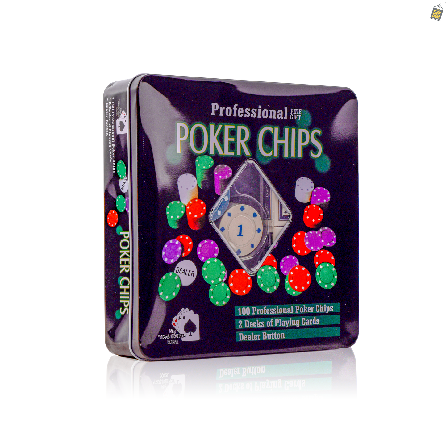 Poker Set 100 Chips with Metal Case