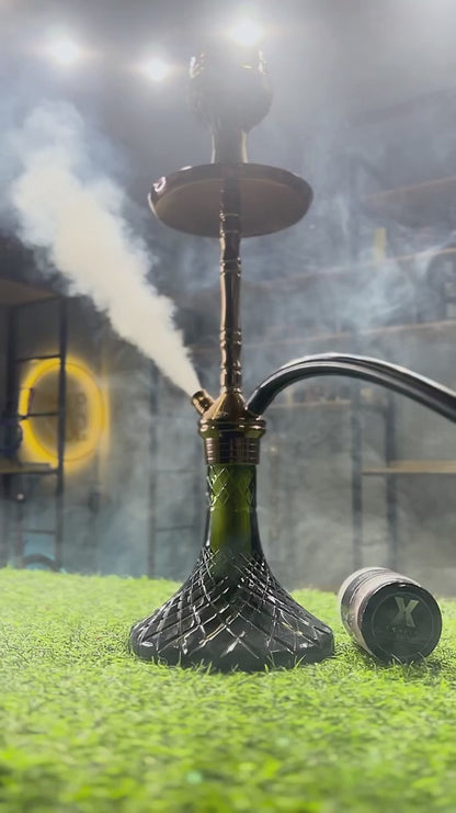 Fighter Hookah R2 - Gold Stem / Black Base