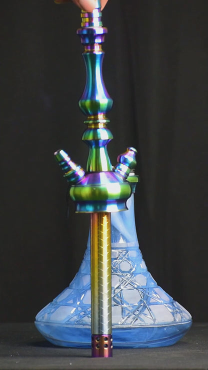 COCOYAYA Simba Hookah - Sky Blue Base/Rainbow Stem