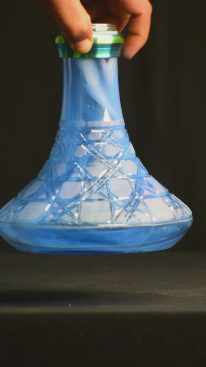 COCOYAYA Simba Hookah - Sky Blue Base/Rainbow Stem