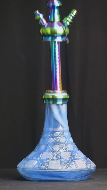 COCOYAYA Simba Hookah - Sky Blue Base/Rainbow Stem