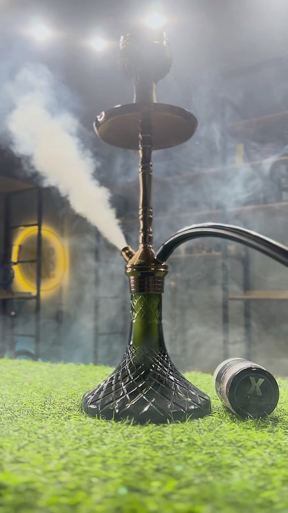 Fighter Stray Hookah - Gold Stem / Grey Base