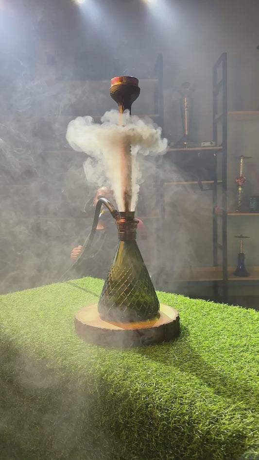 Pablo Hookah with Bag - Grey Base / Bronze Stem