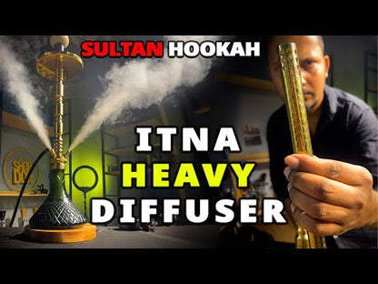 Sultan Hookah with Bags - Black Base / Gold Stem