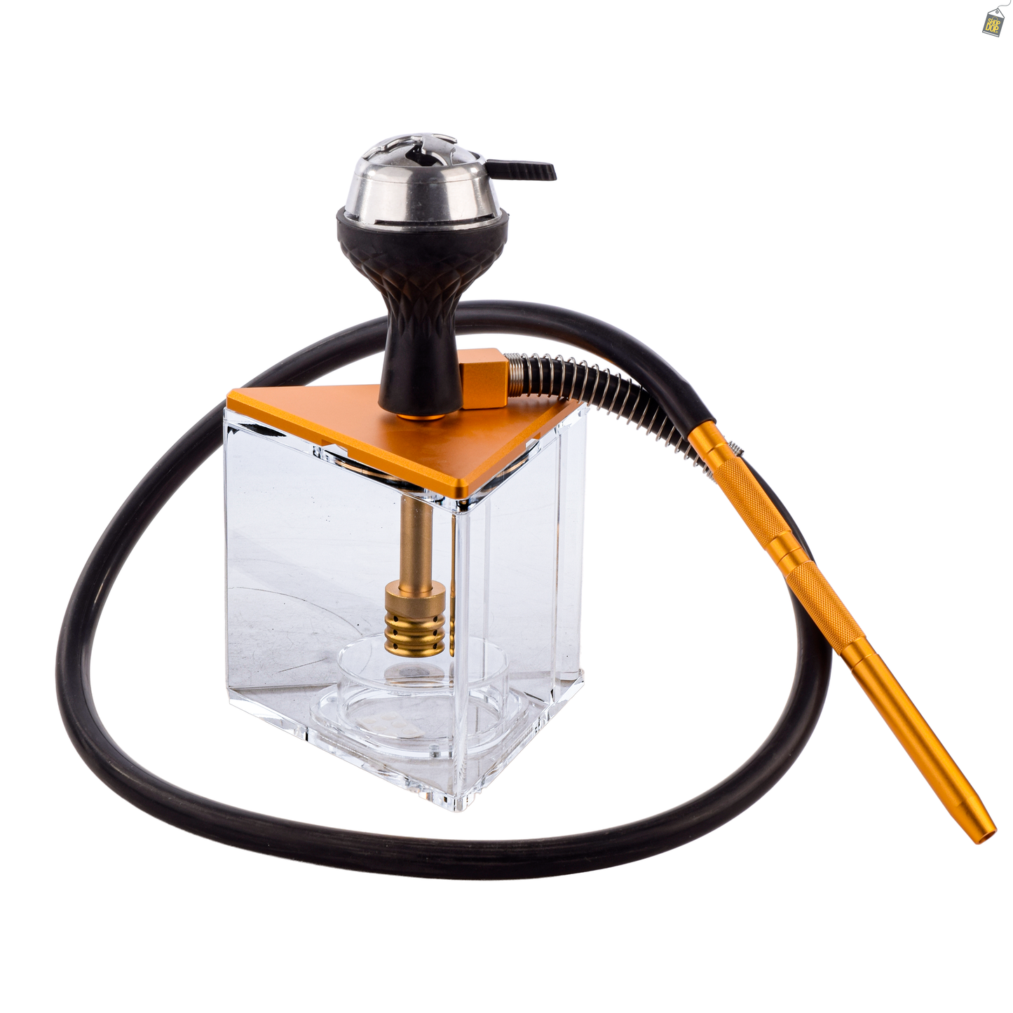 Acrylic Prism Hoob Hookah - Gold