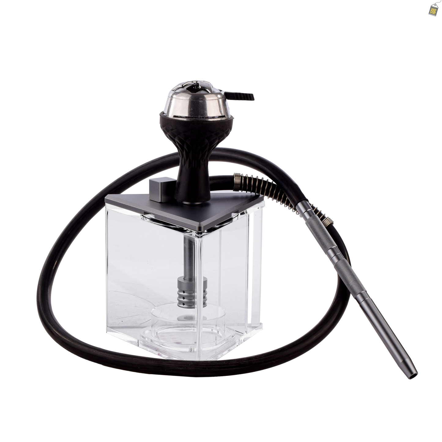 Acrylic Prism Hoob Hookah - Silver