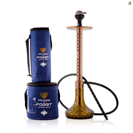 VG Romeo Vault Hookah with 2 Bags - Bronze Arrow Stem / Bronze Base