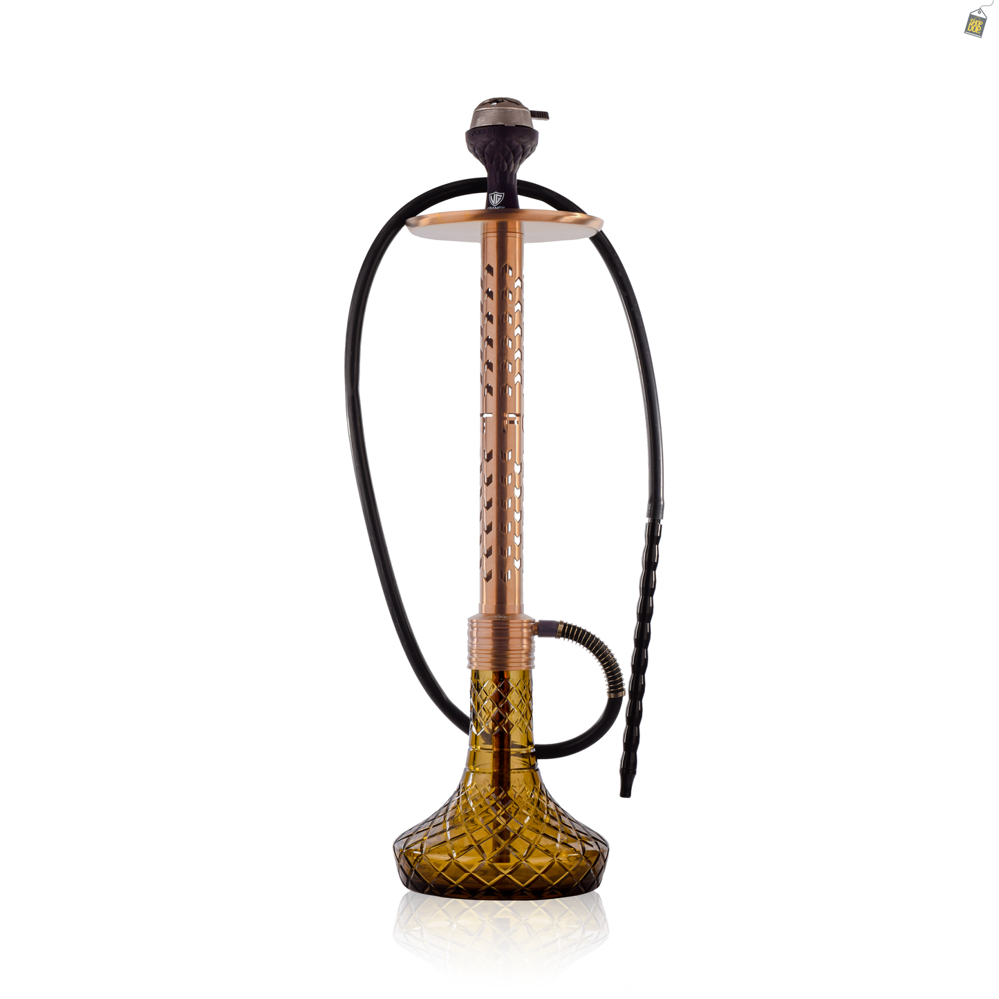 VG Romeo Vault Hookah with 2 Bags - Bronze Arrow Stem / Bronze Base