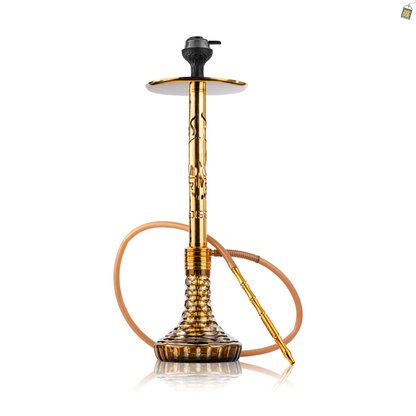 VG Romeo Vault Hookah - Gold Skull Stem / Grey Base