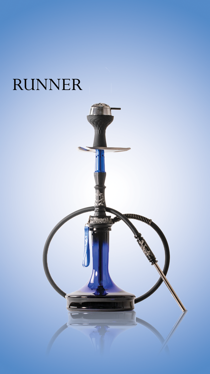Runner Hookah - Blue Stem / Blue Base