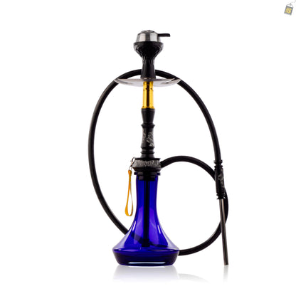 Runner Hookah - Golden Stem / Blue Base