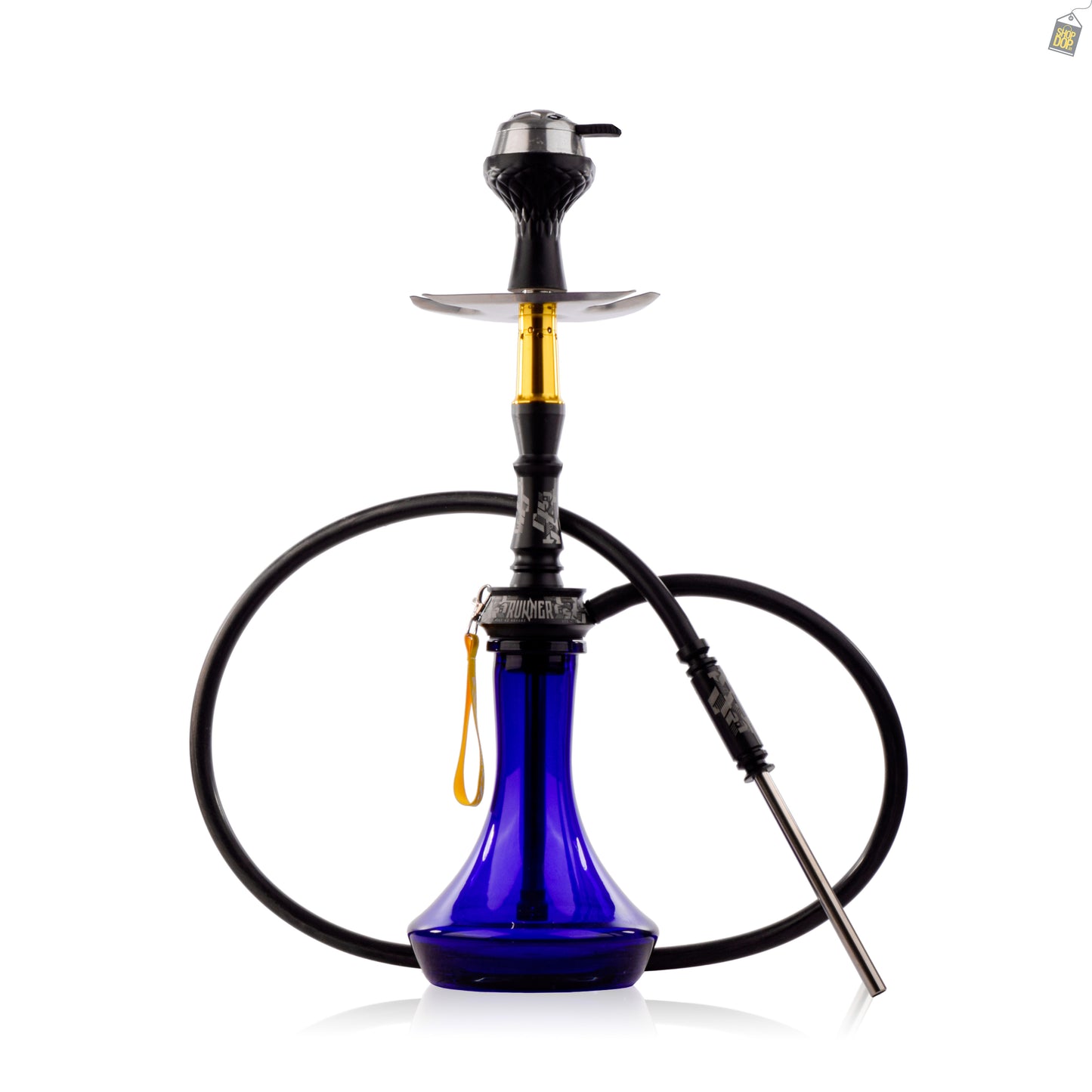 Runner Hookah - Golden Stem / Blue Base