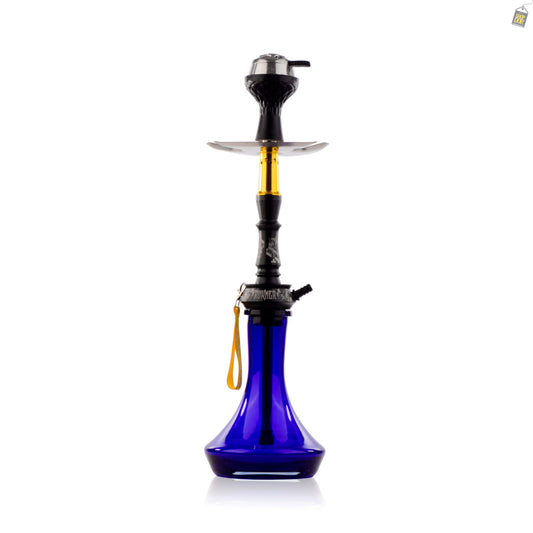 Runner Hookah - Golden Stem / Blue Base