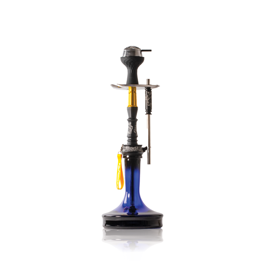 Runner Hookah - Golden Stem / Blue Base
