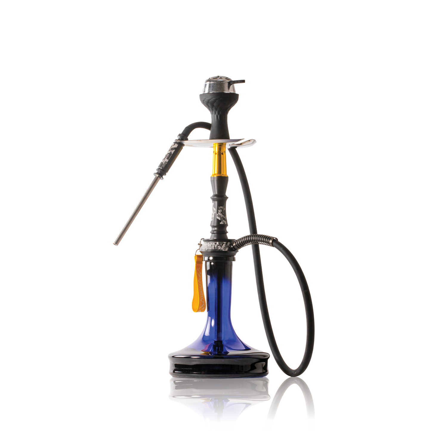 Runner Hookah - Golden Stem / Blue Base