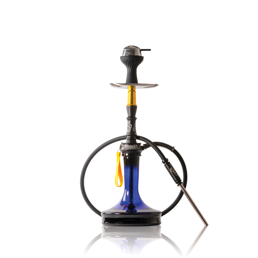 Runner Hookah - Golden Stem / Blue Base