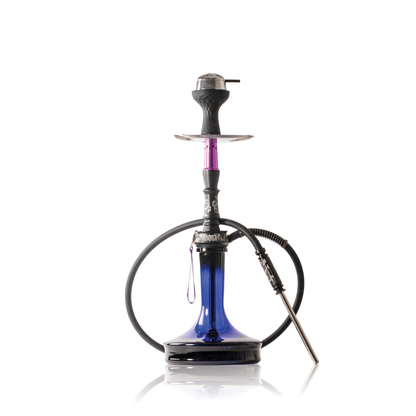 Runner Hookah - Purple Stem / Blue Base