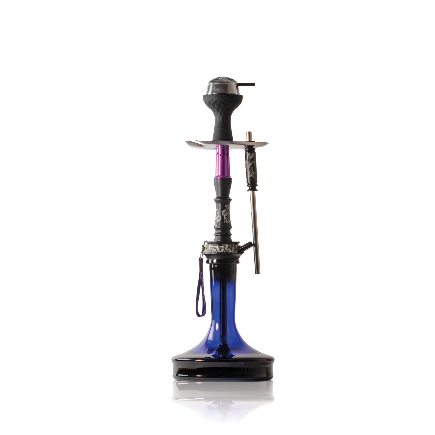 Runner Hookah - Purple Stem / Blue Base