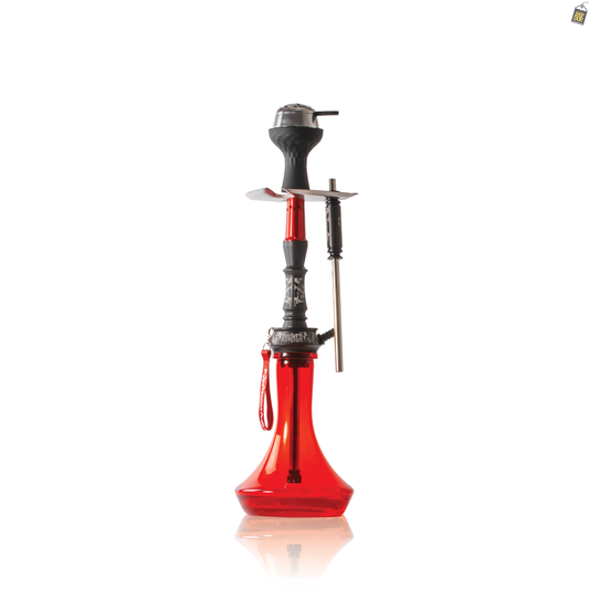 Runner Hookah - Red Stem / Red Base