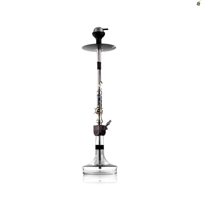Sailor X Hookah - Black Stem / Transparent Glass Base