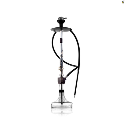 Sailor X Hookah - Black Stem / Transparent Glass Base