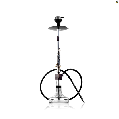Sailor X Hookah - Black Stem / Transparent Glass Base