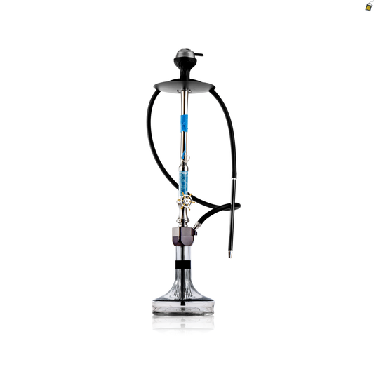 Sailor X Hookah - Blue Stem / Transparent Glass Base