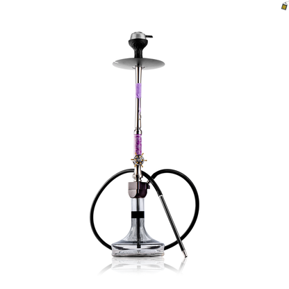 Sailor X Hookah - Purple Stem / Transparent Glass Base