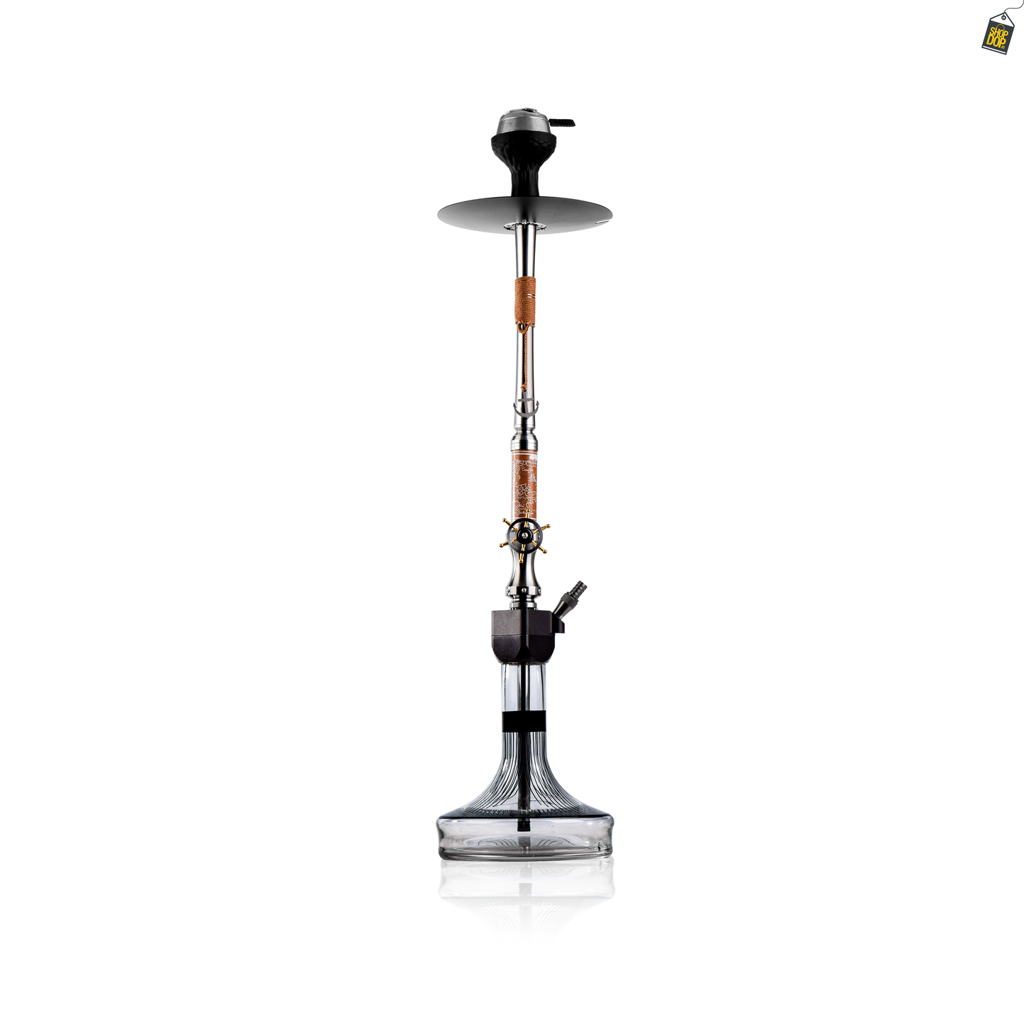 Sailor X Hookah - Coffee Stem / Transparent Glass Base