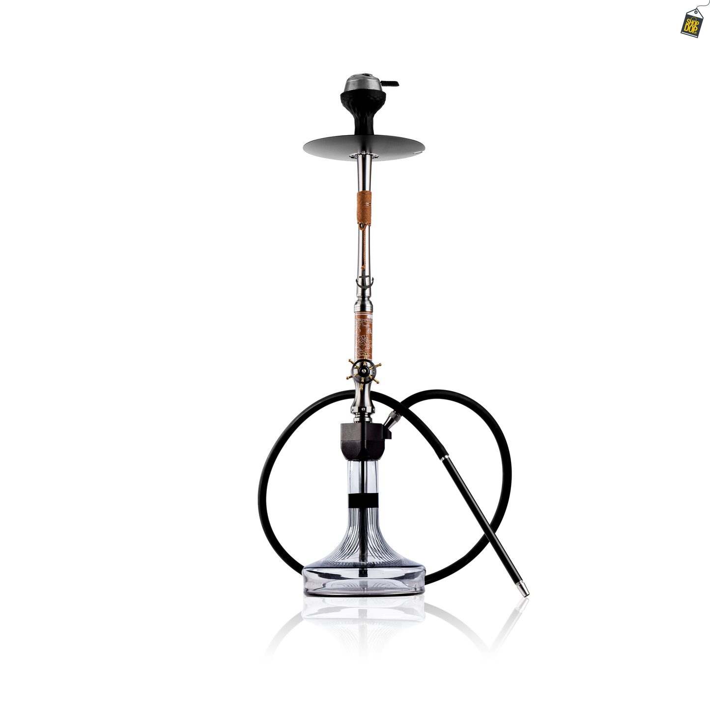 Sailor X Hookah - Coffee Stem / Transparent Glass Base