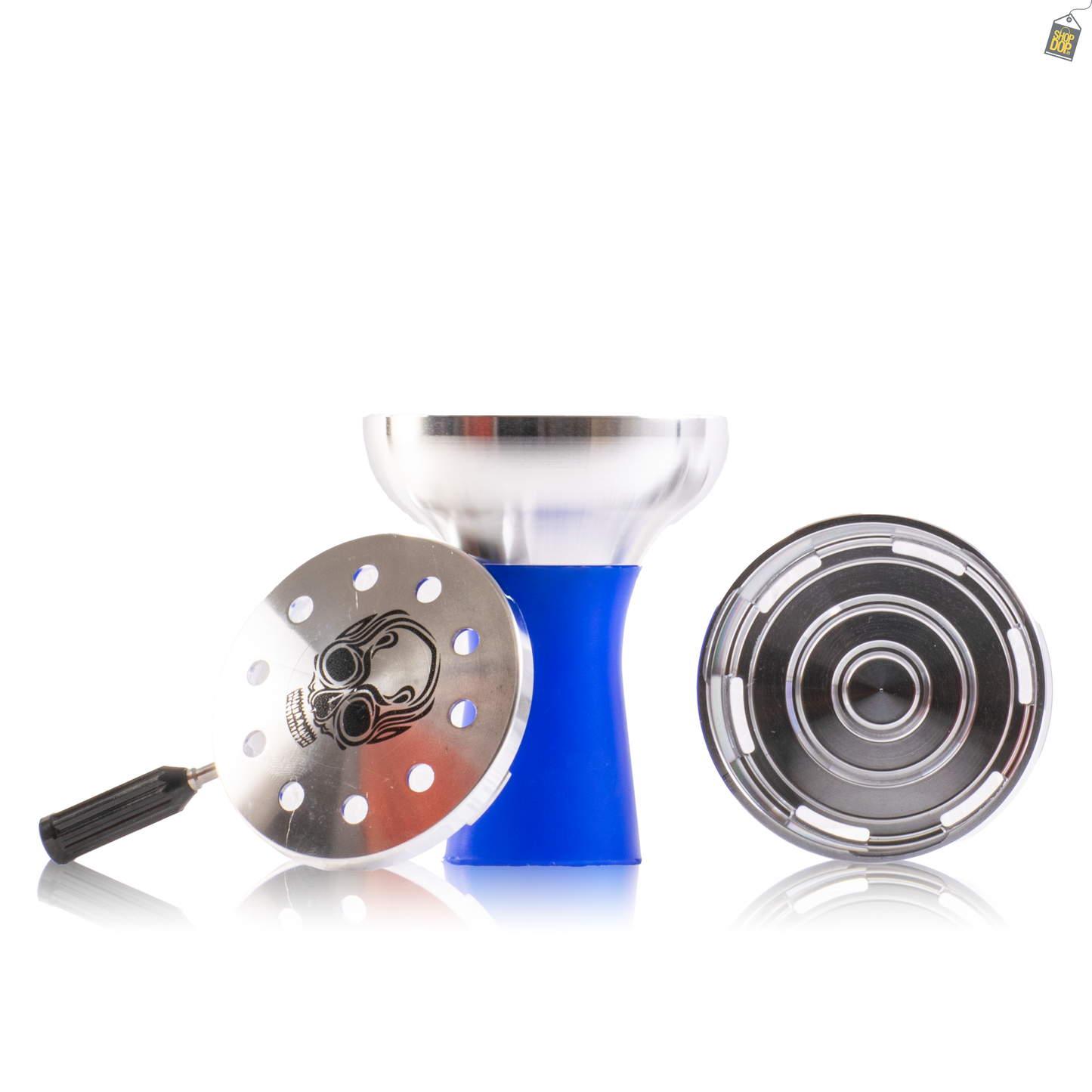 SB Chillum with Dot Design HMD for Hookah - Blue