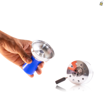 SB Chillum with Dot Design HMD for Hookah - Blue