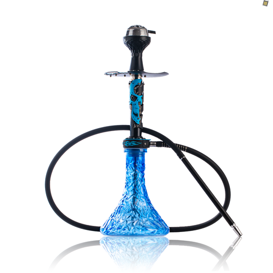 EL Bomber Skull Hookah - Blue
