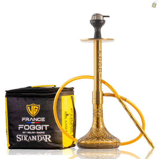 VG Sikander Hookah - Gold Stem / Grey Base