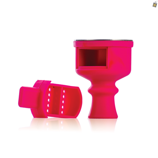 Silicone Pull Drawer Hookah Chillum with Tray - Pink