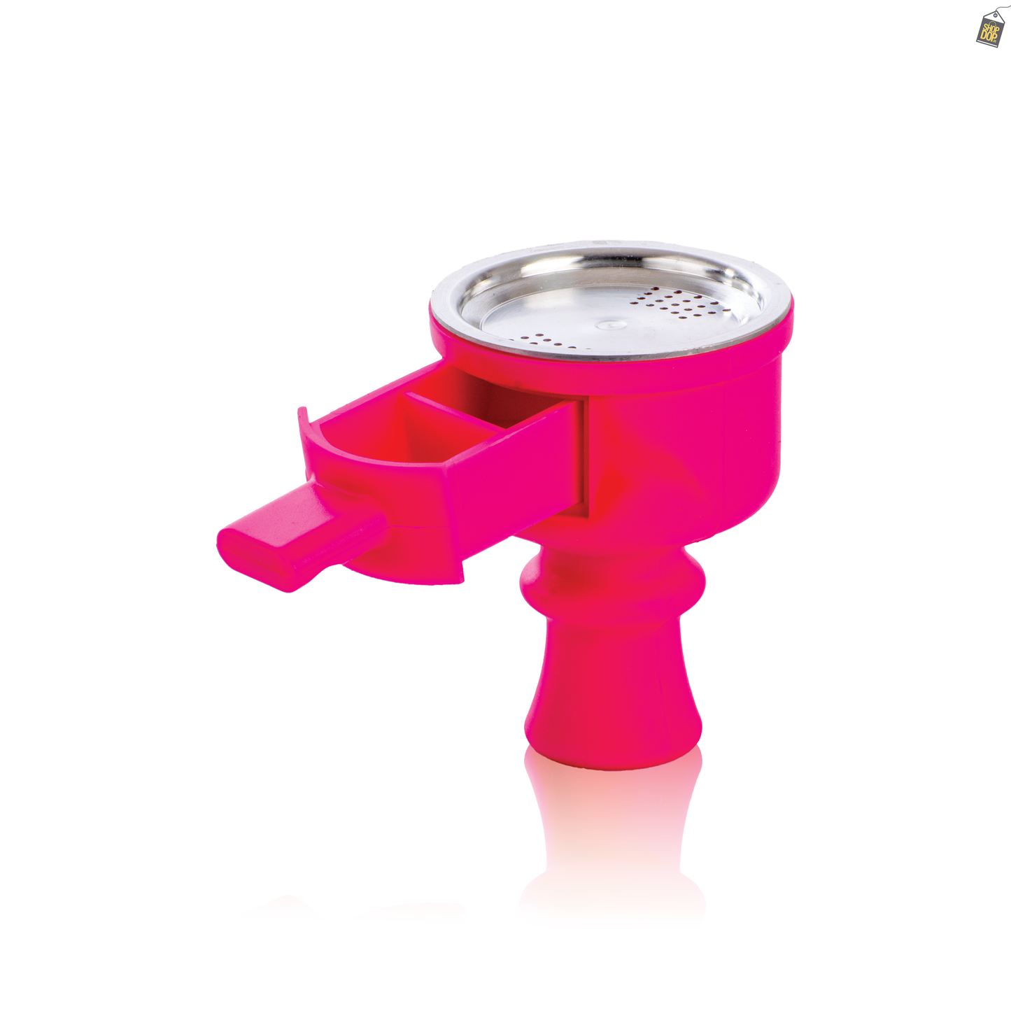 Silicone Pull Drawer Hookah Chillum with Tray - Pink