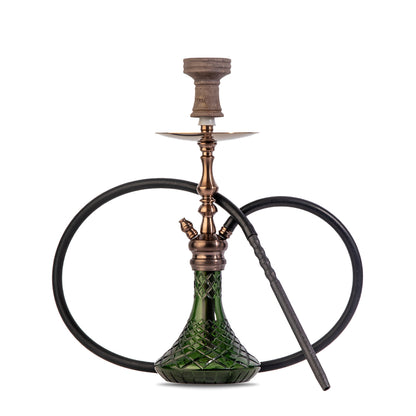 COCOYAYA Simba Hookah - Bronze Finish with Green Base