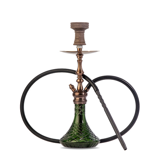 COCOYAYA Simba Hookah - Bronze Finish with Green Base