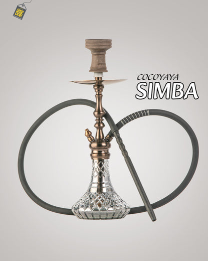 COCOYAYA Simba Hookah - Bronze Finish with Cut Glass Base