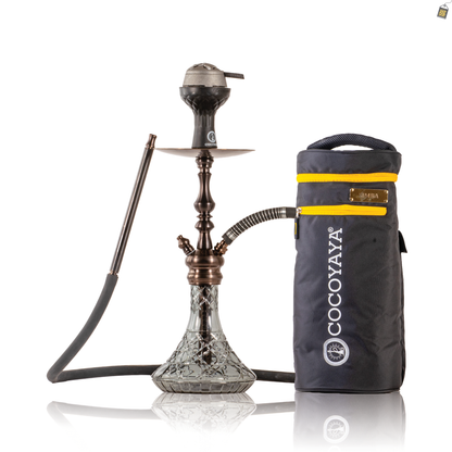 COCOYAYA Simba Hookah with Bag - Bronze Stem / Stryker Trans. Black Base