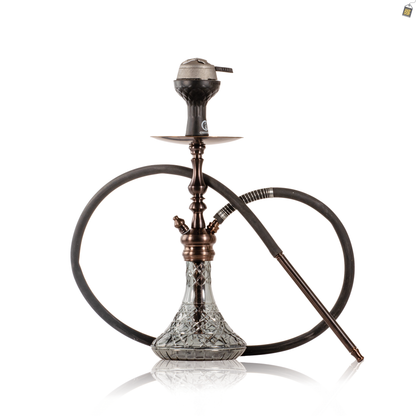 COCOYAYA Simba Hookah with Bag - Bronze Stem / Stryker Trans. Black Base