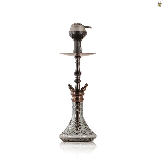 COCOYAYA Simba Hookah with Bag - Bronze Stem / Stryker Trans. Black Base