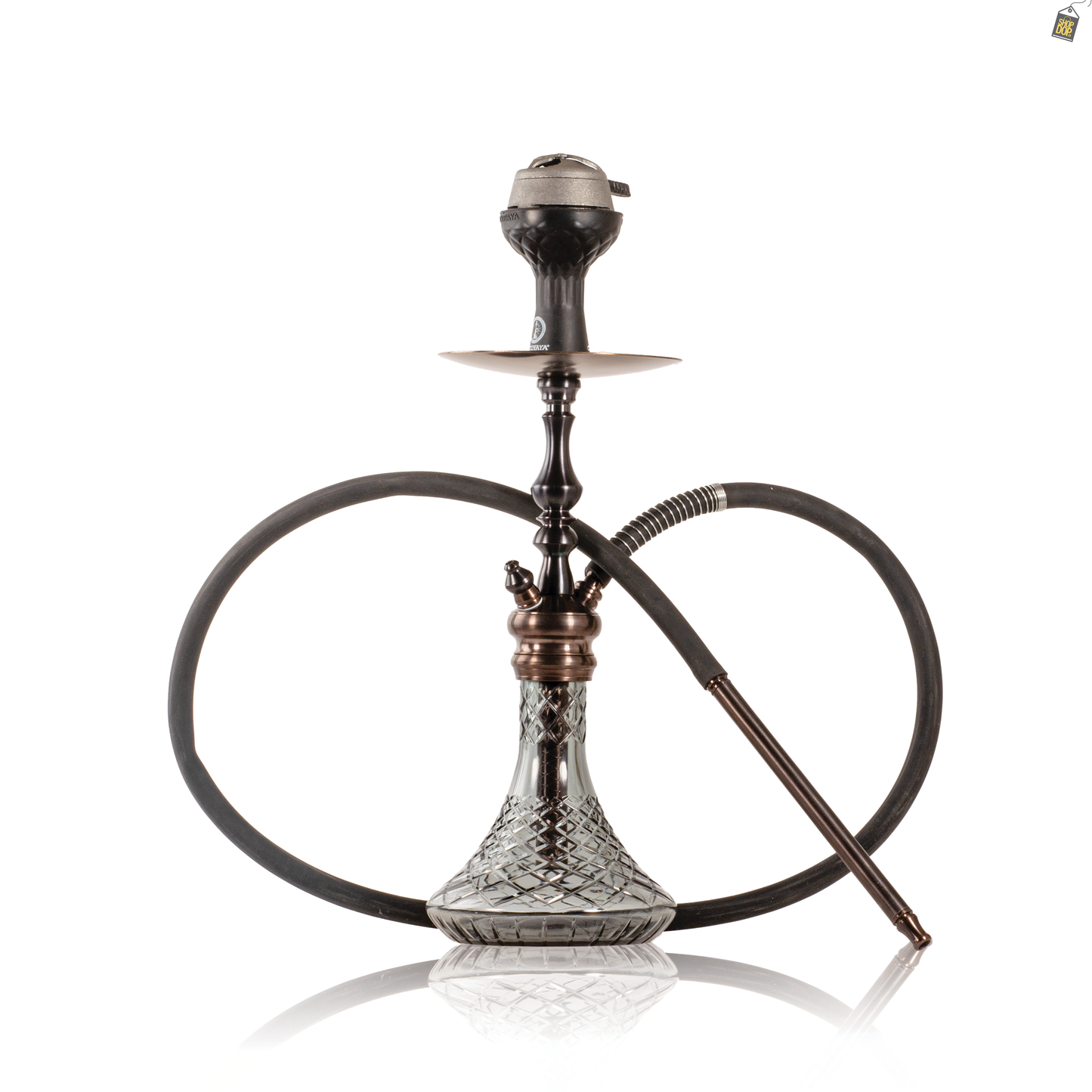 COCOYAYA Simba Hookah with Bag - Bronze Stem / Transparent CGB Base