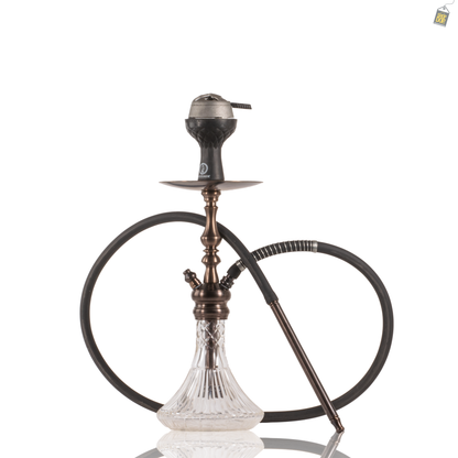 COCOYAYA Simba Hookah with Bag - Bronze Stem / Transparent Base